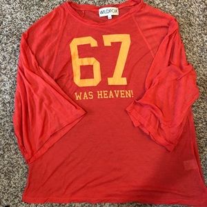 Wild fox 67 was heaven 3/4 length sleeve tee